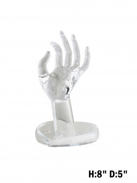 Clear Hand Display with Jewellery Holder Base